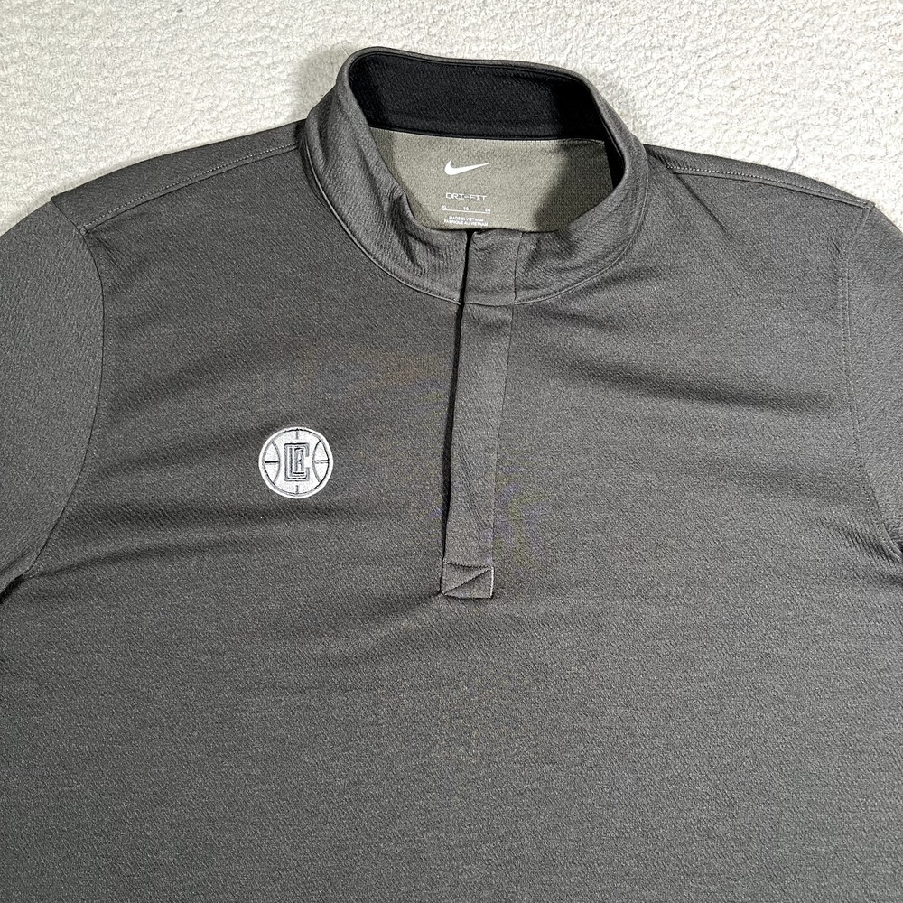 Nike Shirt‎ Mens XL Gray Los Angeles Clippers 1/4 Zip Pullover Running Casual
